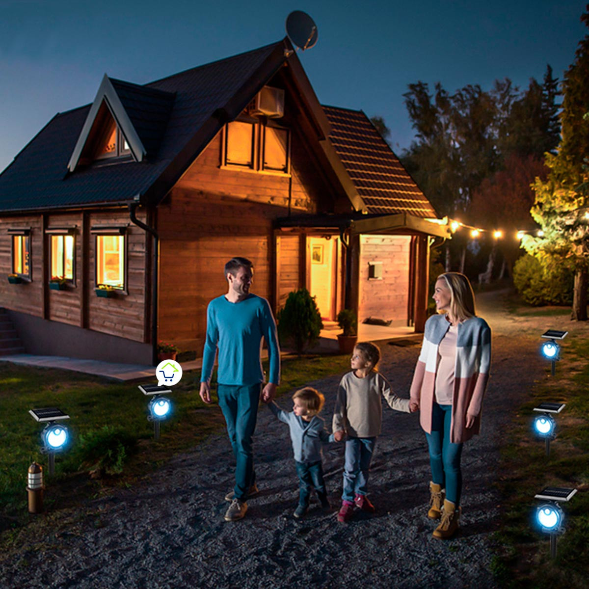 Miniatura 4 de Reflector Solar Lampara Jardin LF1905